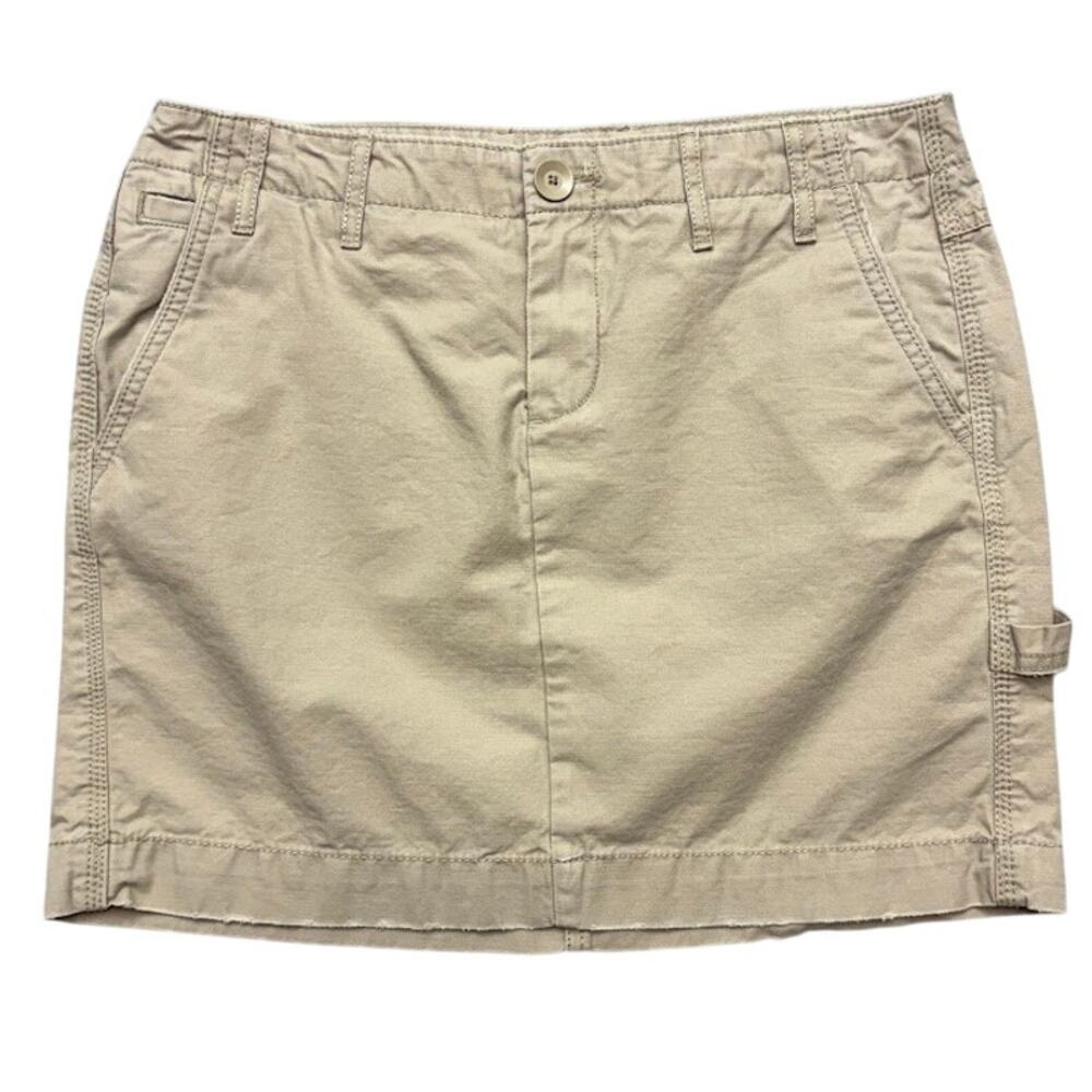 Y2K Gap Cargo Mini Skirt Vintage Low Rise Tan Utility Mini Skirt Women's Size 4